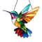 Colorful Hummingbird Wind Chime Acrylic Hanging Ornament For Window And Car Decor 13