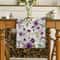Watercolor Floral Linen Table Runner Green Plant Dining Table Decor For Elegant Home Styling 3