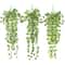 Artificial Hanging Ivy Plant With Rattan Basket Green Vine Decor For Home And Garden Styling 1