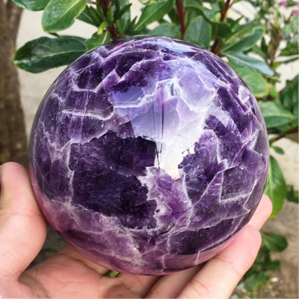 Natural Rose Quartz Crystal Ball Sphere Polished Healing Crystal Decor 6