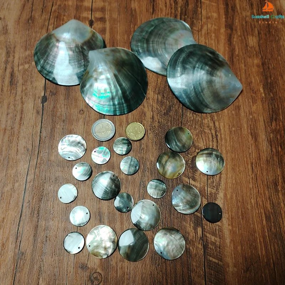 Black Mother Of Pearl Shell Dish For Jewelry Storage And Decorative Display 5