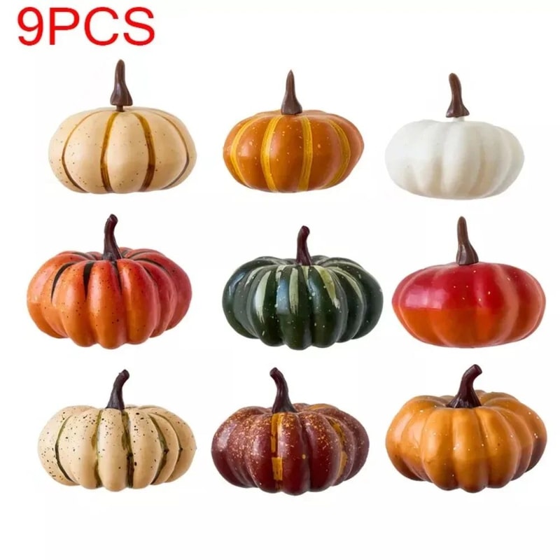 Mini Pumpkin Decor Set For Fall Table Decor And Thanksgiving Home Styling 3