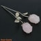 Hand Carved Rose Quartz Crystal Flower Healing Decor Gift For Her 12
