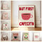 But First Cafecito Canvas Wall Art Minimalist Coffee Quote Decor 0