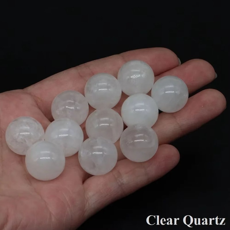 Natural Amethyst Rose Quartz Crystal Sphere Healing Stone Decor 10