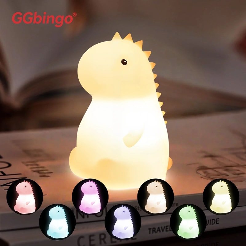 Cute Pear Silicone Night Light Touch Control Dimmable Color Changing Lamp 8