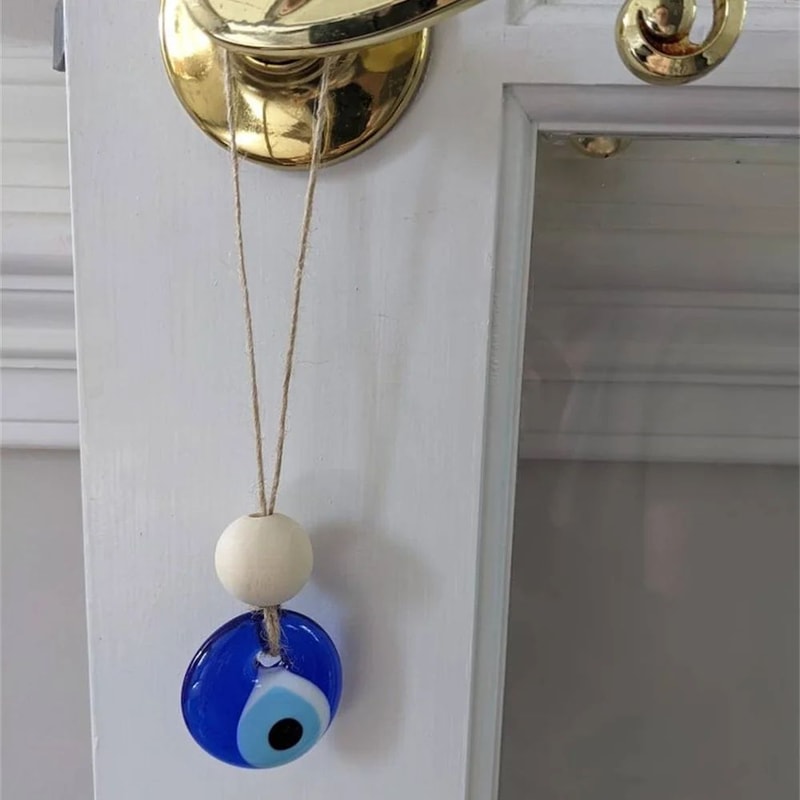 Turkish Evil Eye Wall Hanging Blue Glass Protection Decor Charm 3