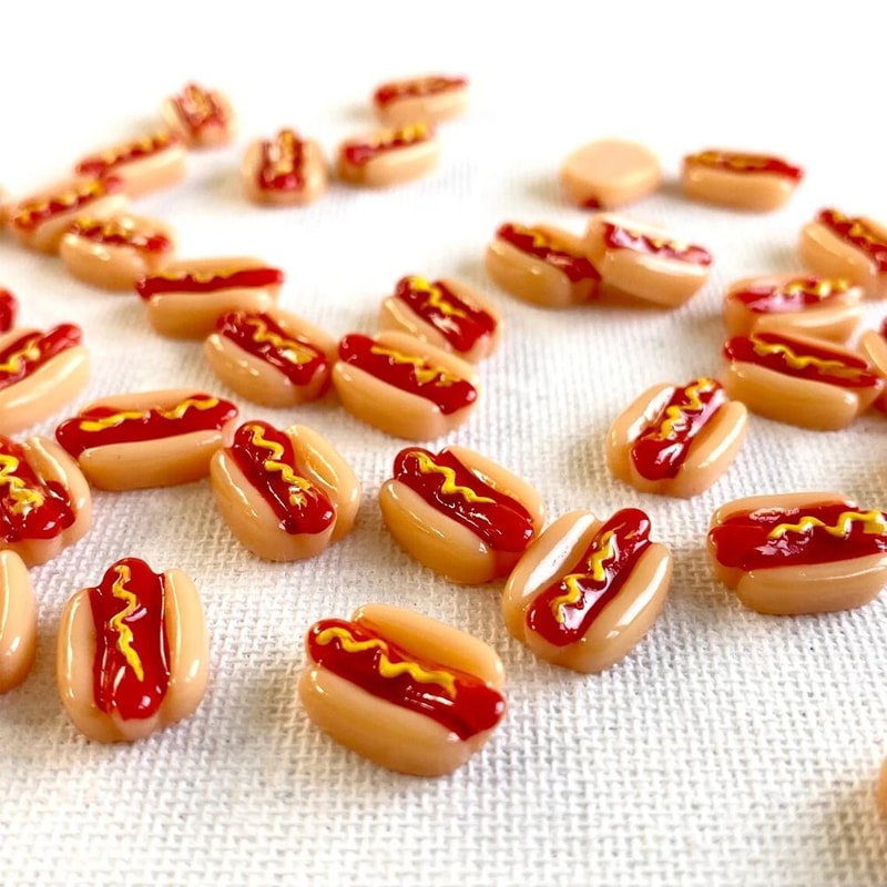 Mini Resin Hotdog Dollhouse Food Decor Kawaii DIY Craft Set 5