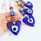 Blue Evil Eye Wall Hanging Lucky Protection Bead Home Decor 16