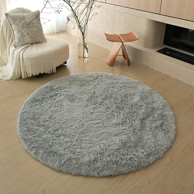 Soft Round Plush Rug Fluffy Kids Nursery Playroom Carpet 12
