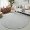 Round Coral Velvet Rug Soft Modern Living Room And Kids Carpet 1