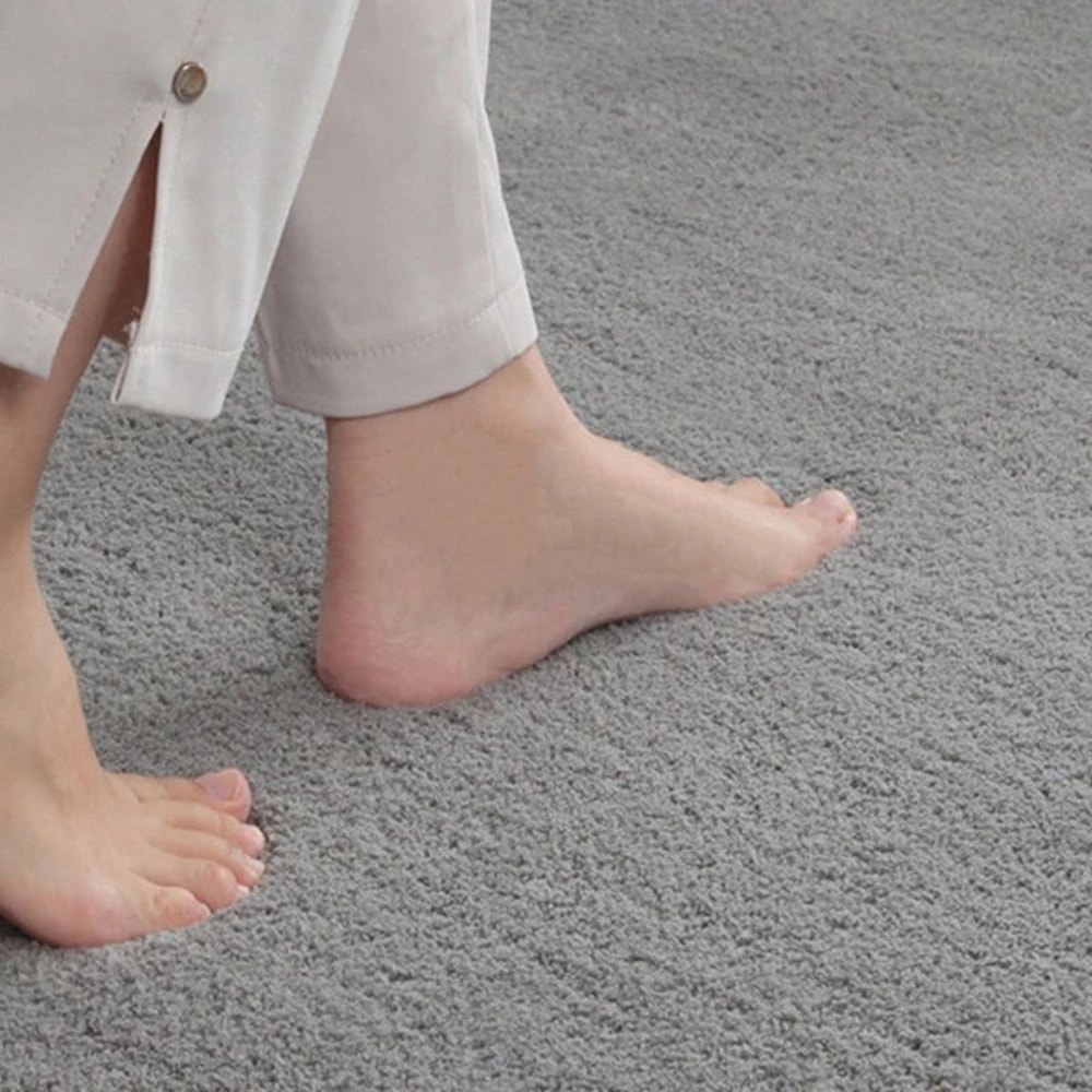 Round Coral Velvet Rug Soft Modern Living Room And Kids Carpet 2