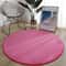Round Coral Velvet Rug Soft Modern Living Room And Kids Carpet 18
