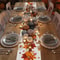 Autumn Pumpkin Linen Table Runner Fall Harvest Dining Decor 3