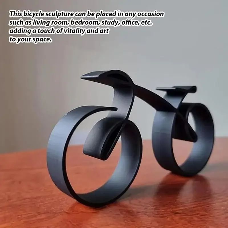 Minimalist Acrylic Bicycle Sculpture Modern Desk Decor Ornament 2