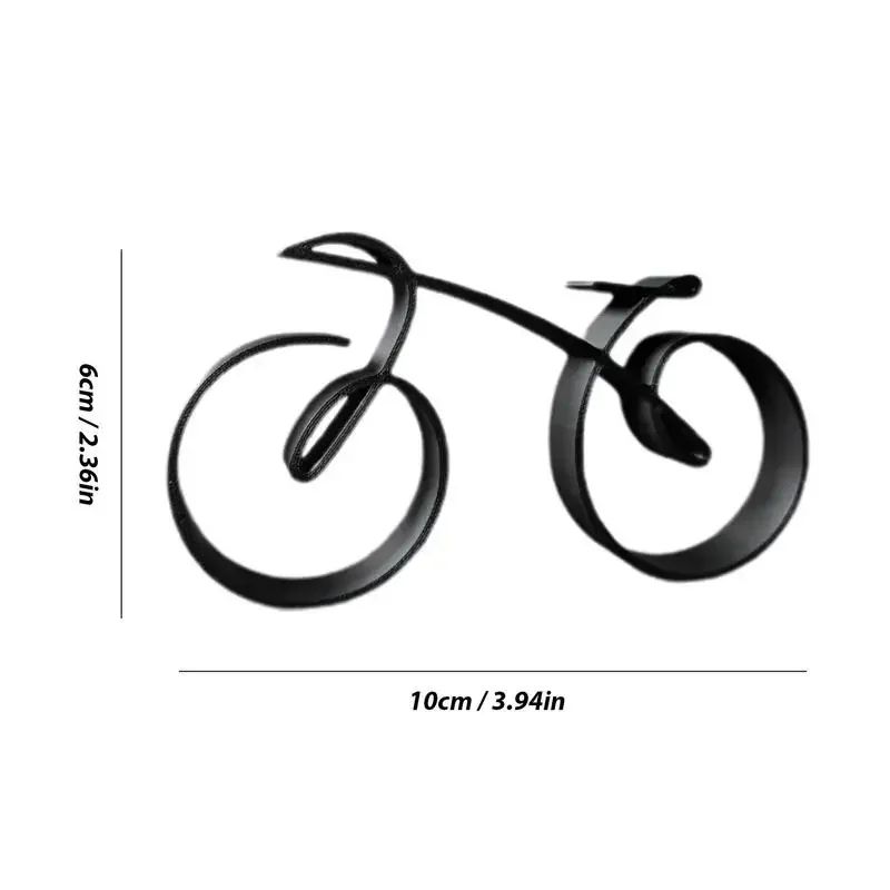 Minimalist Acrylic Bicycle Sculpture Modern Desk Decor Ornament 5