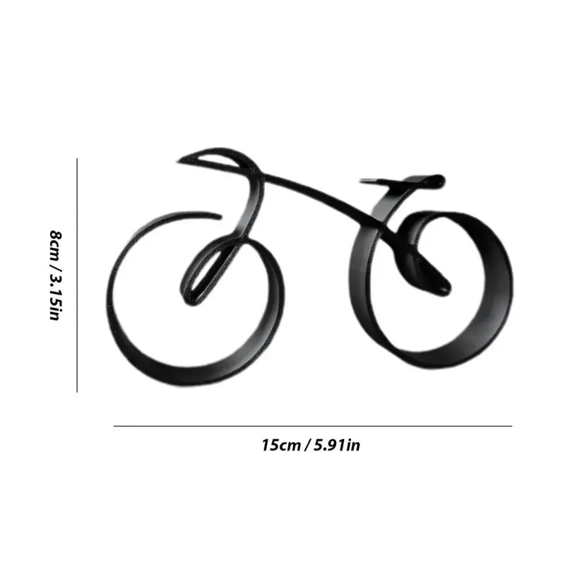Minimalist Acrylic Bicycle Sculpture Modern Desk Decor Ornament 7