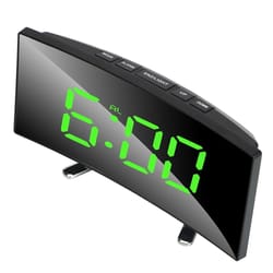 led mirror alarm clock dimmable digital desk clock with large display