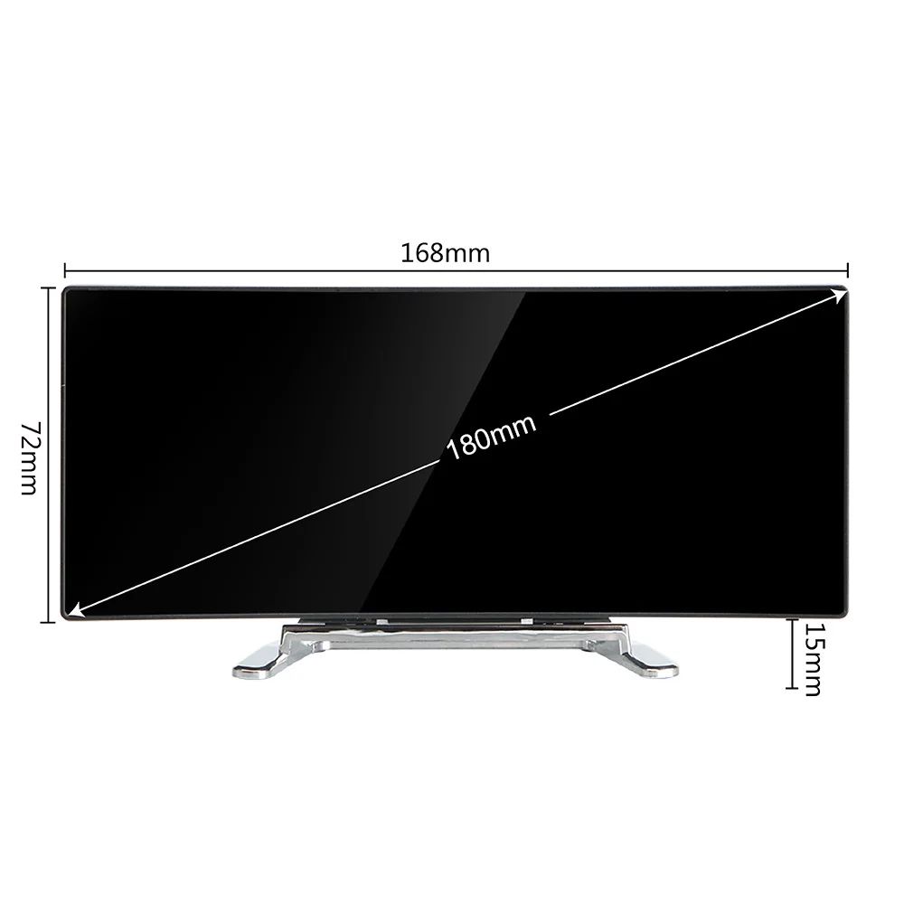 LED Mirror Alarm Clock Dimmable Digital Desk Clock With Large Display 5