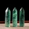 Green Fluorite Crystal Wand Polished Healing Stone Obelisk Decor 0