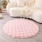 Round Faux Fur Bubble Texture Rug Soft Plush Kids Bedroom Living Room Carpet 0