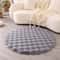 Round Faux Fur Bubble Texture Rug Soft Plush Kids Bedroom Living Room Carpet 12