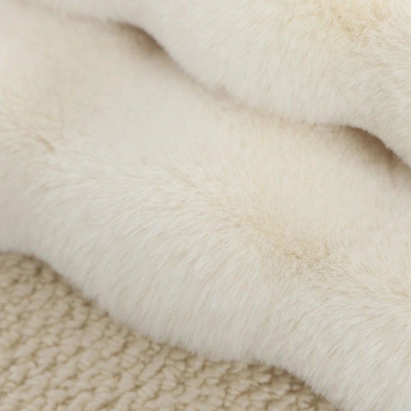 Round Faux Fur Bubble Texture Rug Soft Plush Kids Bedroom Living Room Carpet 5