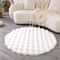 Round Faux Fur Bubble Texture Rug Soft Plush Kids Bedroom Living Room Carpet 7