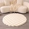 Round Faux Fur Bubble Texture Rug Soft Plush Kids Bedroom Living Room Carpet 8