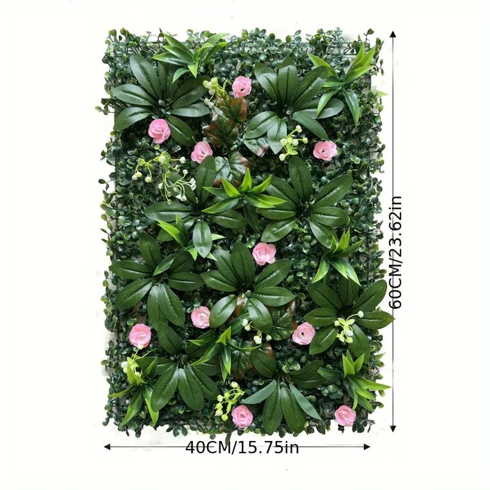 Artificial Green Plant Wall Panels Outdoor Garden Fence Decor Backdrop 5