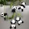 Cute Panda Figurines Desk Decor Set Cartoon Animal Home Office Ornaments 0