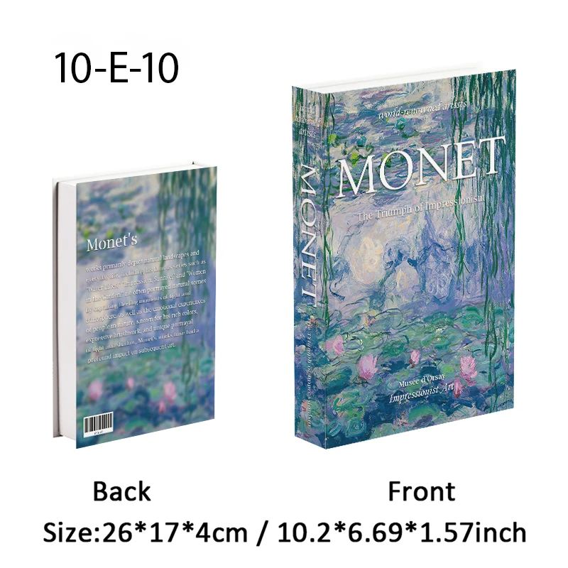 Van Gogh Monet Decorative Book Storage Box Coffee Table Art Decor 17