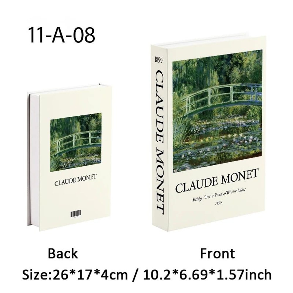 Van Gogh Monet Decorative Book Storage Box Coffee Table Art Decor 25