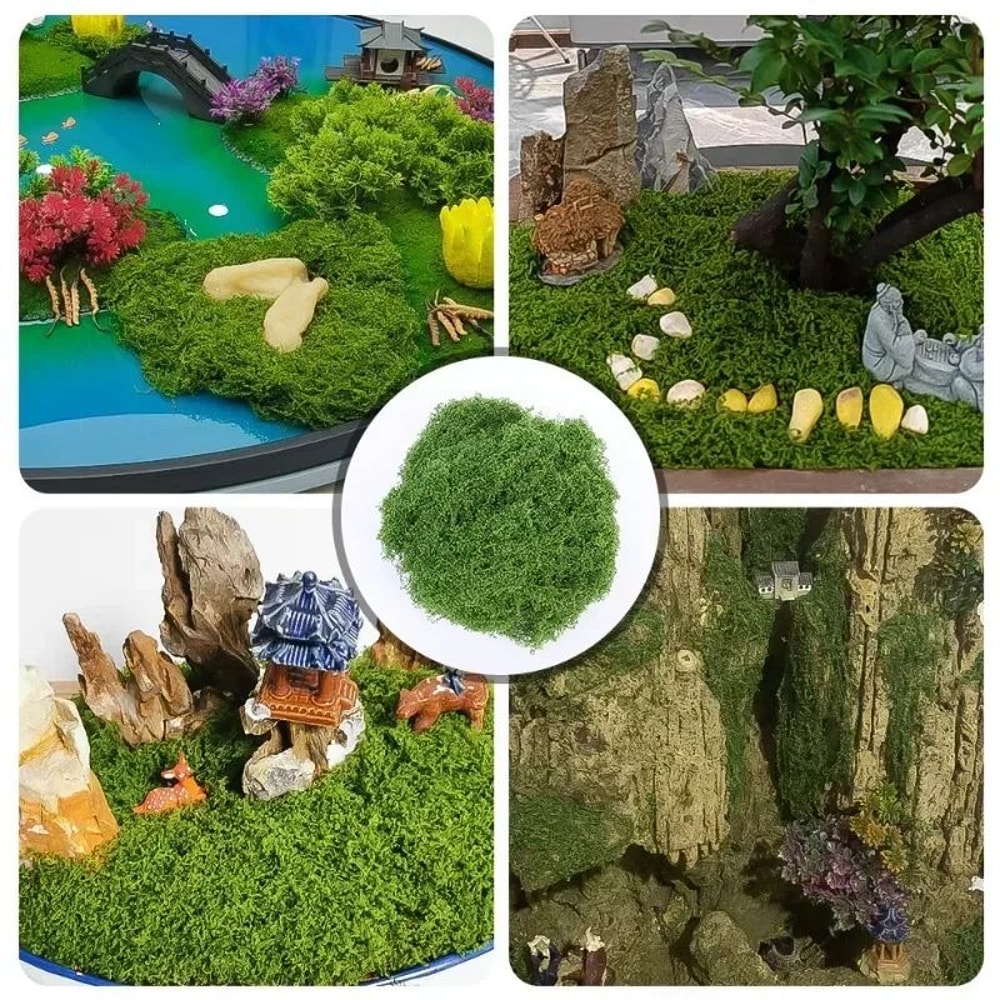 Artificial Green Moss Lawn DIY Craft Garden Decor Fake Grass 1