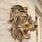 Golden Lion Head Wall Sculpture Luxury Resin Wall Decor 5