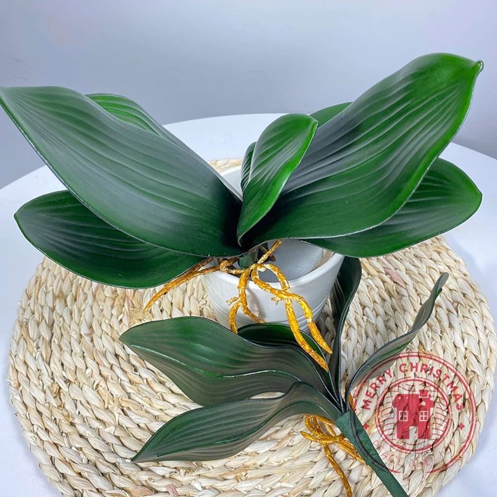 Artificial Orchid Leaves Realistic Phalaenopsis Plant Greenery Decor 3