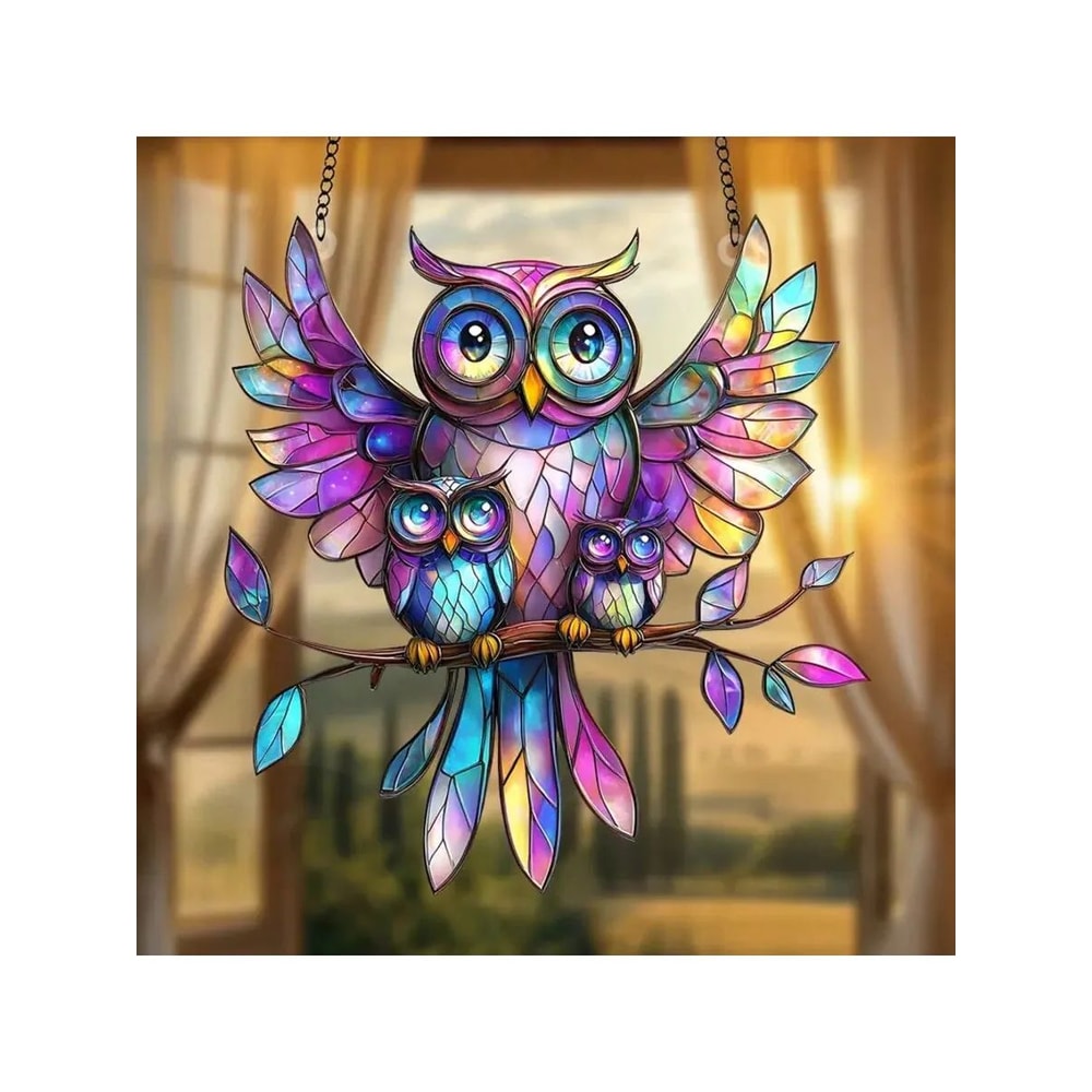 Colorful Owl Hanging Light Decorative Pendant Animal Home Decor 9
