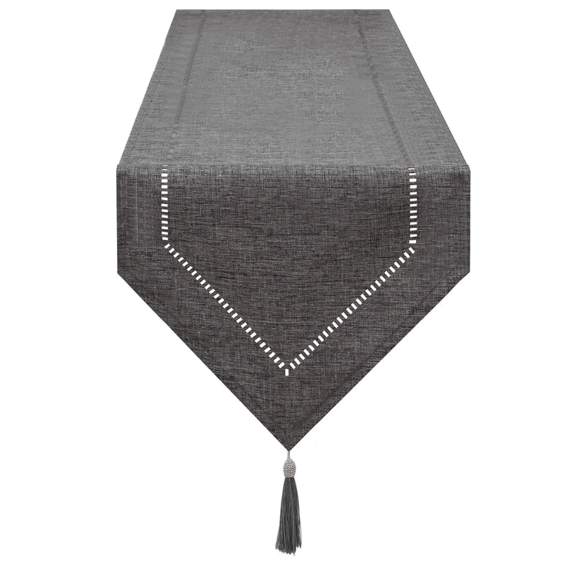 Modern Linen Table Runner Solid Color Dining Table Decor 6