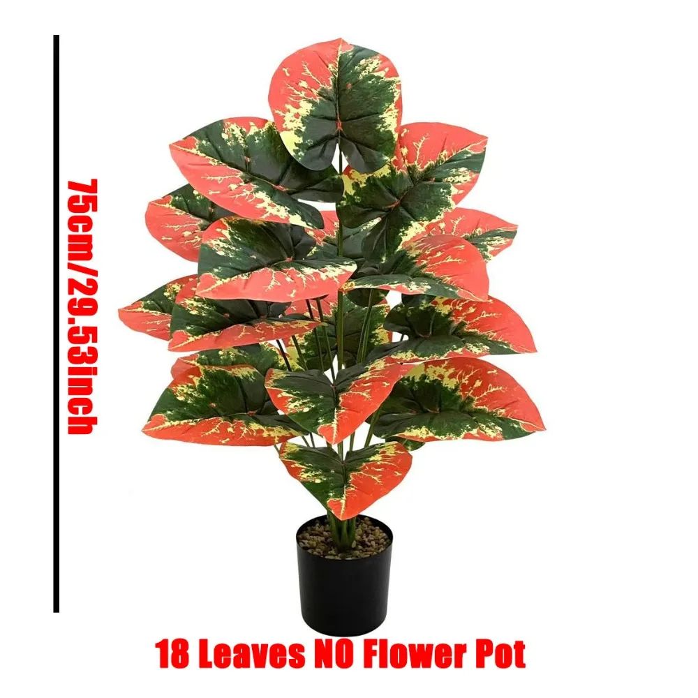 Color Block Artificial Tropical Plant Decorative Indoor Outdoor Accent 3