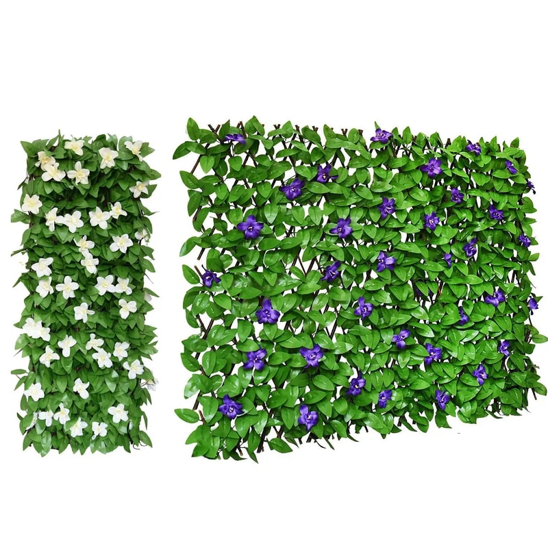 Expandable Artificial Ivy Privacy Fence Balcony Garden Decorative Screen 0
