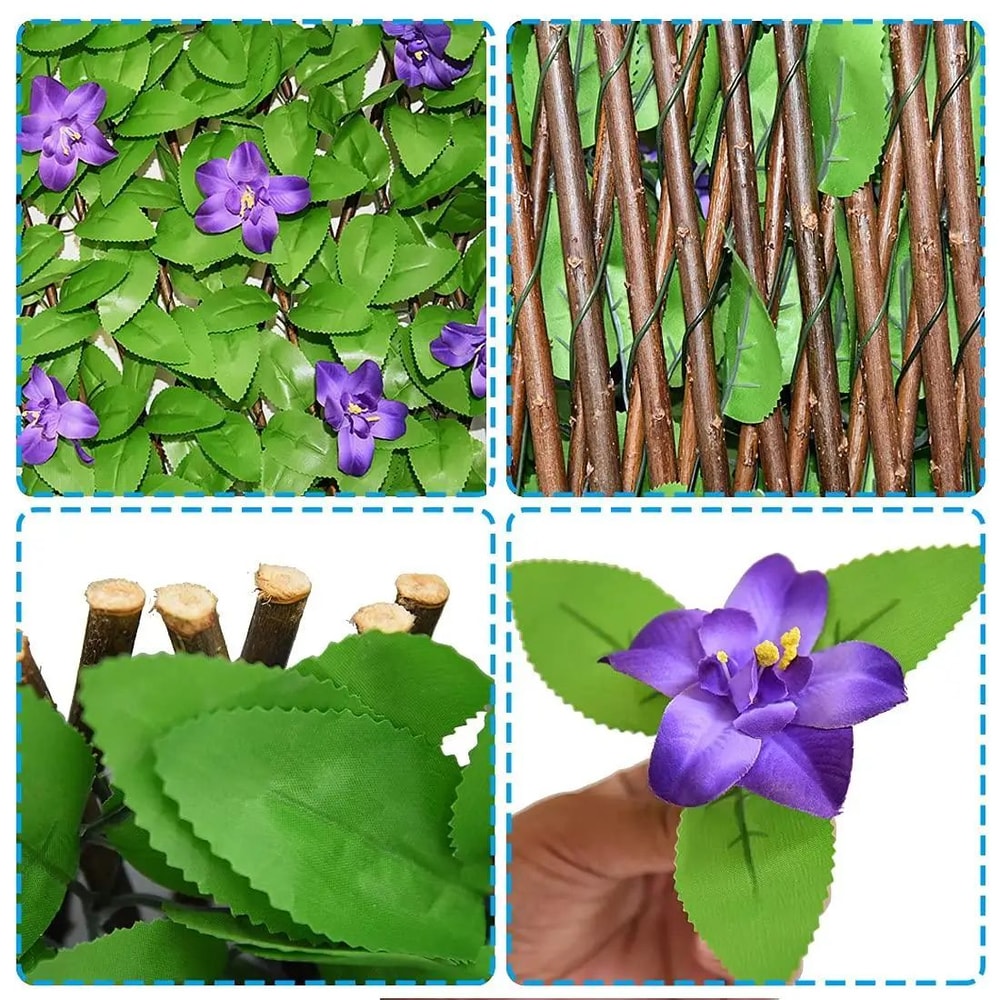 Expandable Artificial Ivy Privacy Fence Balcony Garden Decorative Screen 2