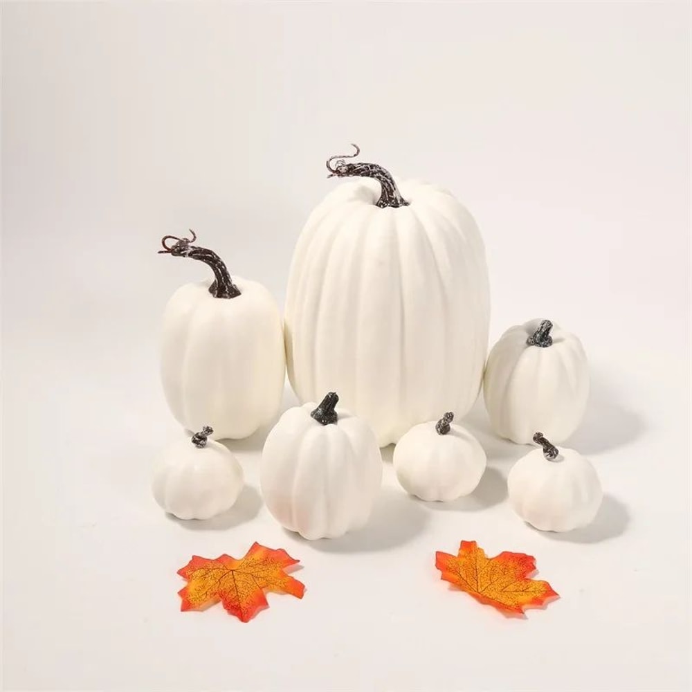 Artificial Pumpkin Decor Set Autumn Harvest Halloween Table Decorations 1