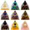 Crystal Energy Pyramid Healing Decor Reiki Chakra Resin Pyramid 2