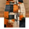 Abstract Linen Table Runner Modern Orange Black Stripe Table Decor 6