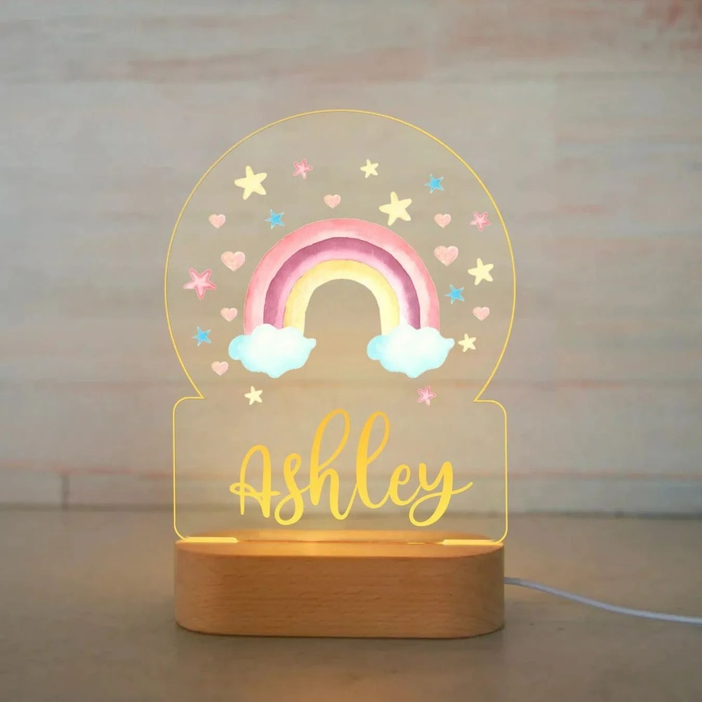 Personalized Kids Name Night Light Custom Acrylic Animal Lamp 13