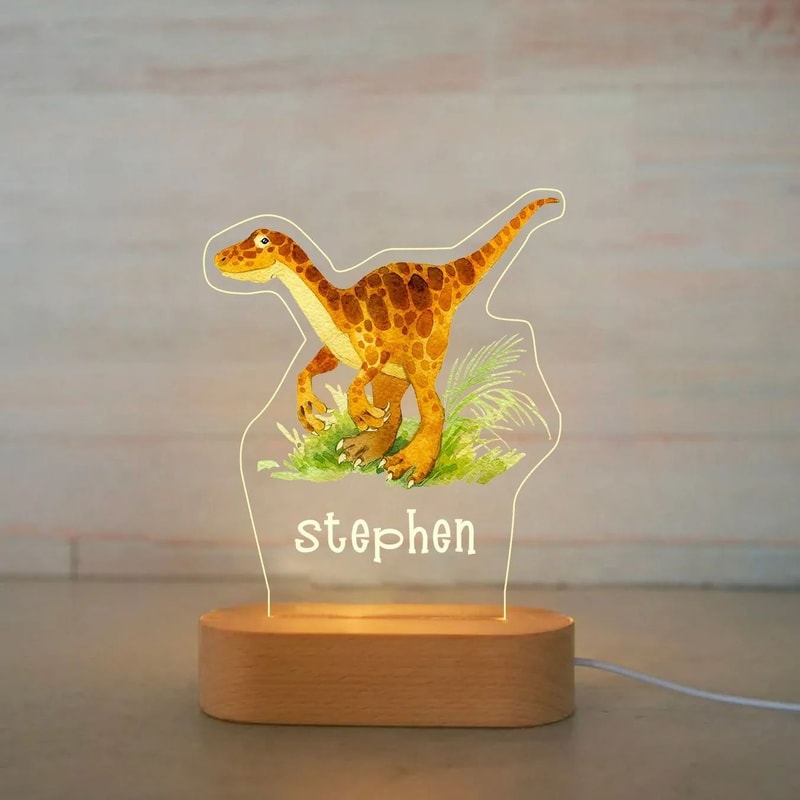 Personalized Kids Name Night Light Custom Acrylic Animal Lamp 25