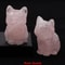 Natural Crystal Cat Statue Amethyst Healing Stone Animal Figurine 7