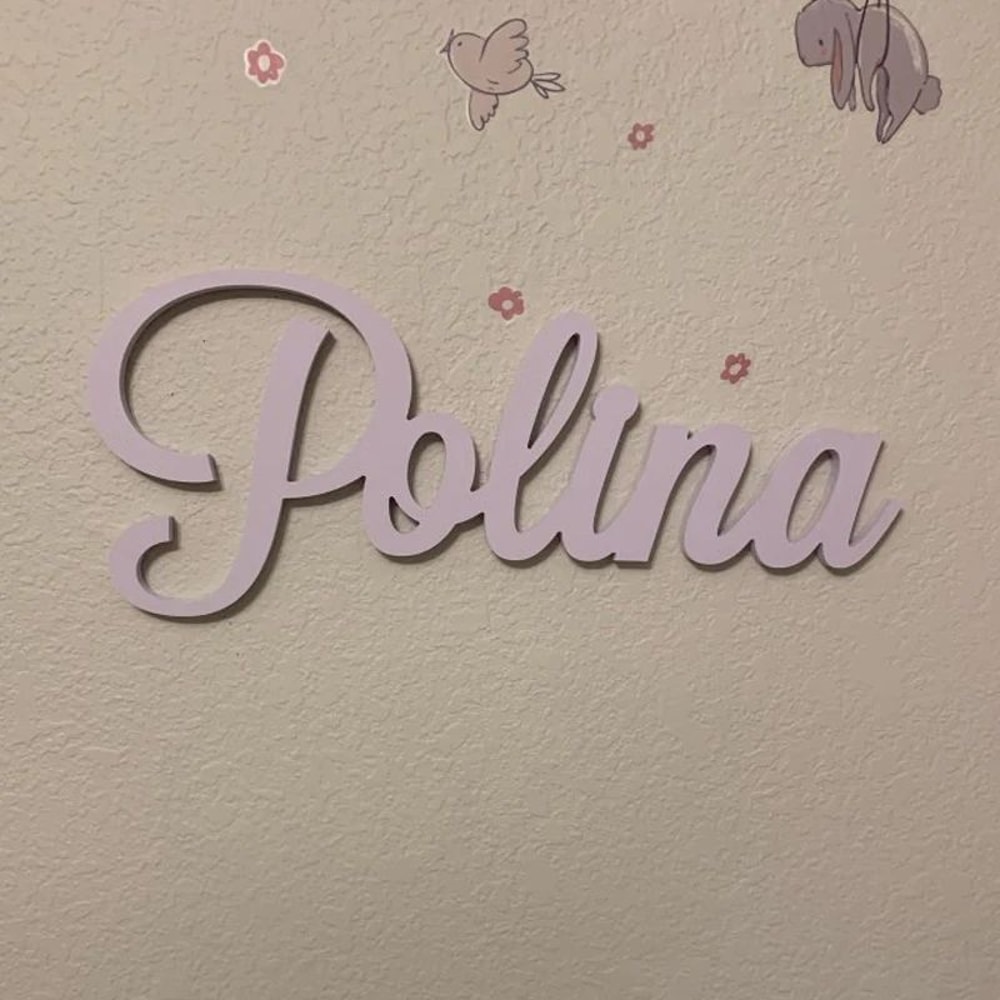 Personalized Wooden Name Sign Custom Baby Room Wall Decor 4