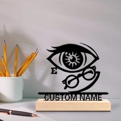 personalized ophthalmologist desk decor metal doctor statue gift