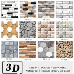 self adhesive brick wall stickers waterproof 3d peel and stick wallpaper panels